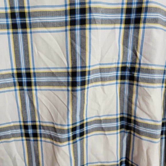 Columbia Button Down Shirt Mens Size XL Plaid‎ Long Sleeve Blue White Yellow - Picture 9 of 9